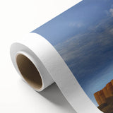 Art Deco style poster depicting a serene Pakistani landscape on rolled canvas.