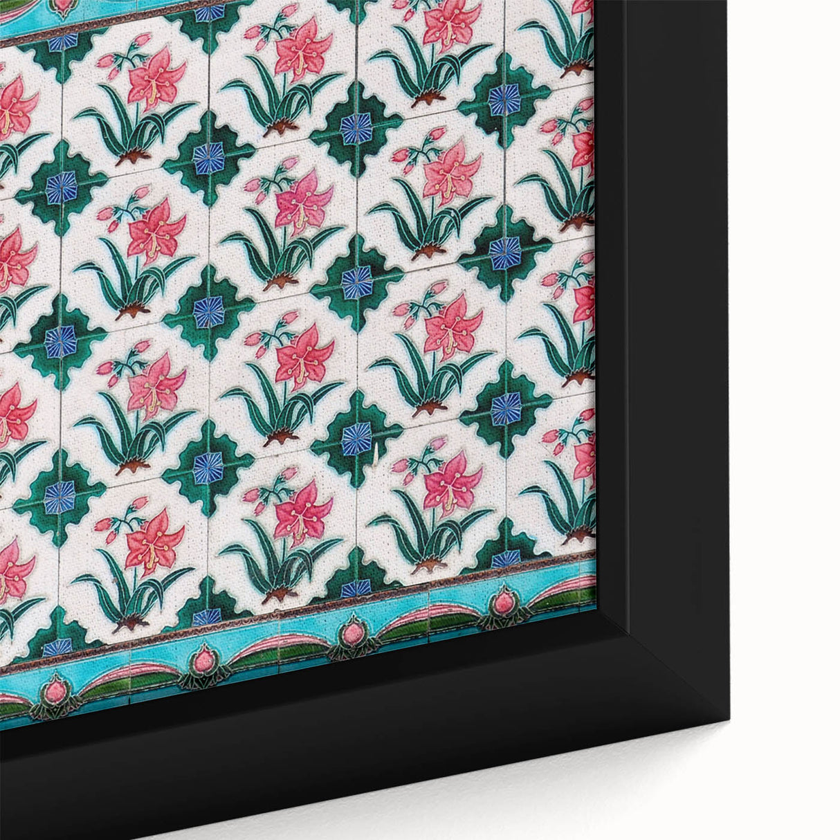 Framed canvas featuring a textured depiction of the Singapore skyline in black with colorful accents.
