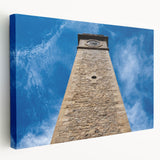 Large stretched canvas depicting a serene Sri Lankan landscape in soft green and blue tones, suitable for kitchen wall art.