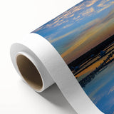 Art deco poster of Taiwan scenery in pastel shades on rolled canvas, ideal for nursery wall art.