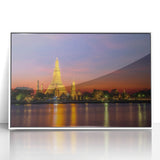 Acrylic print of Bangkok scenery with pastel shades in art deco style, ideal for modern art wall decor.