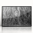 Large abstract wall art depicting a vibrant, colorful Thai landscape on a framed acrylic, ideal for modern living room decor.