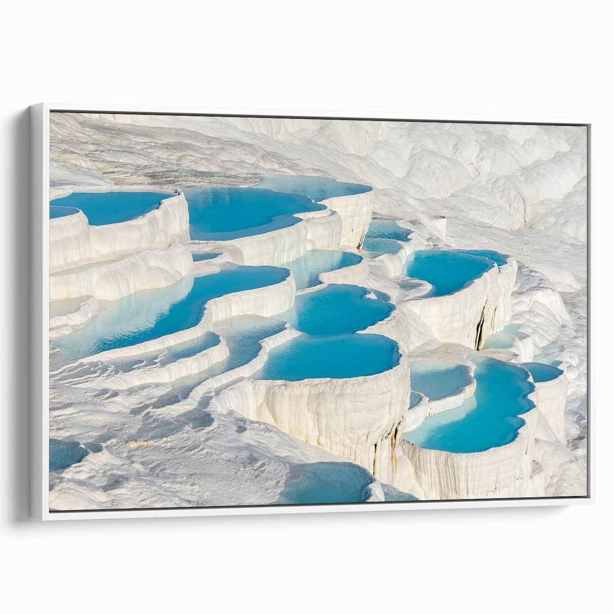 Vintage poster art of a Turkish landscape, featuring vibrant colors on a large framed canvas, ideal for living room decor.