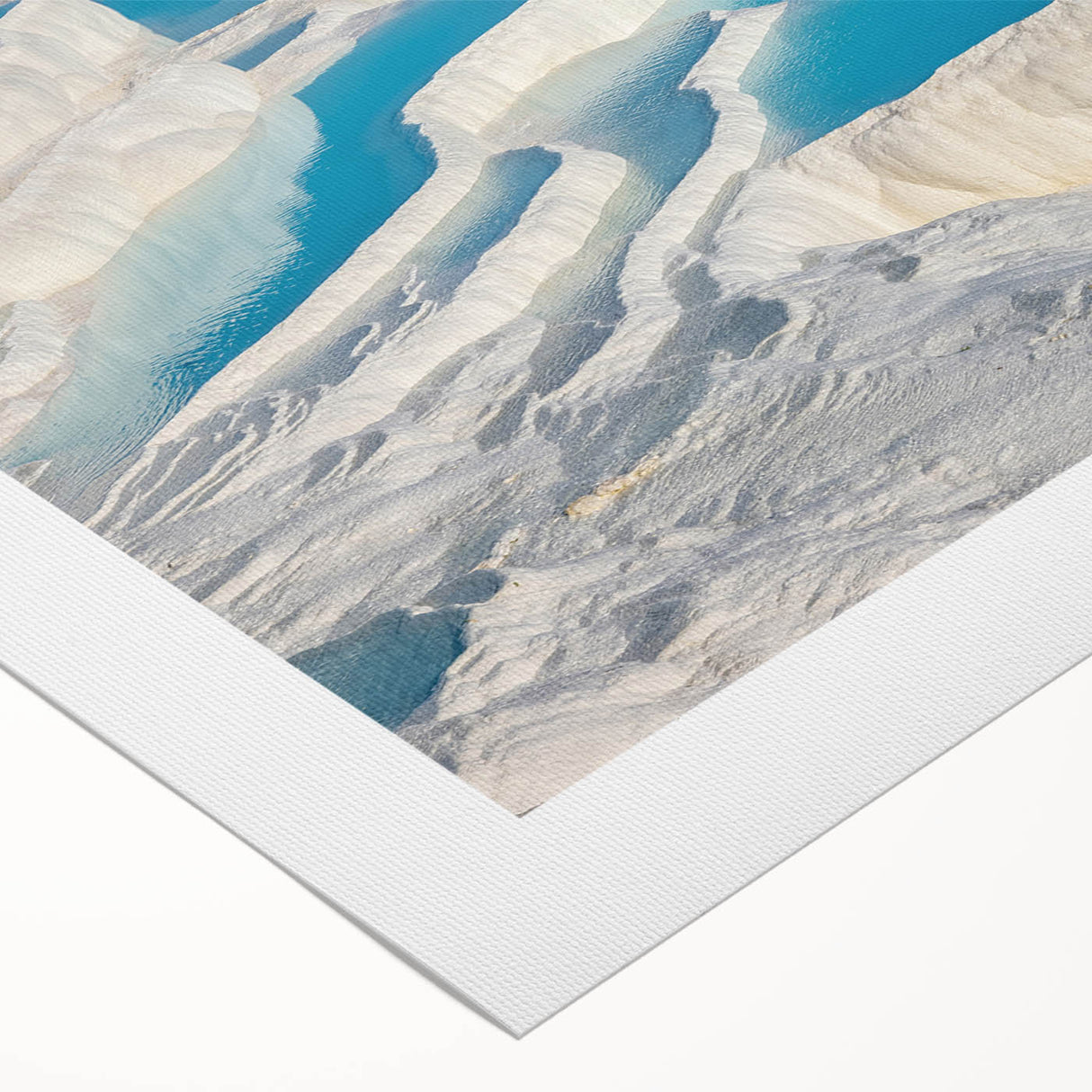 Art Deco poster depicting a serene Turkish landscape in muted earth tones on rolled canvas, suitable for dining room decor.