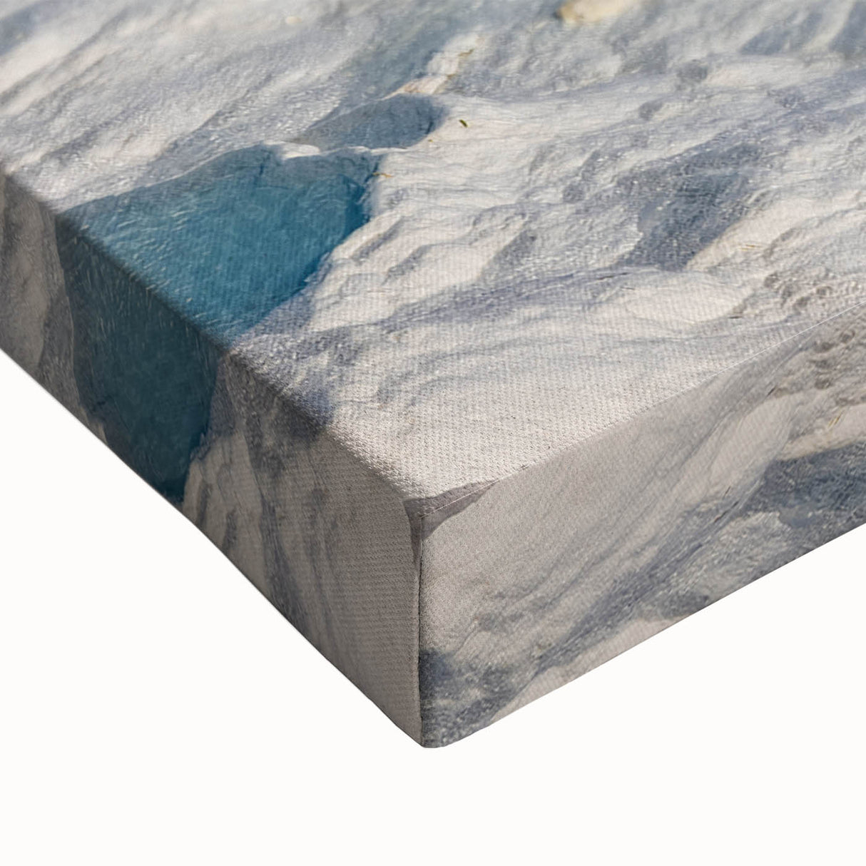 Large art featuring a black and white landscape of Asian scenery on stretched canvas, suitable for bedroom decor.