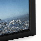 Extra large framed canvas featuring a textured depiction of New Brunswick scenery in black with colorful art accents.