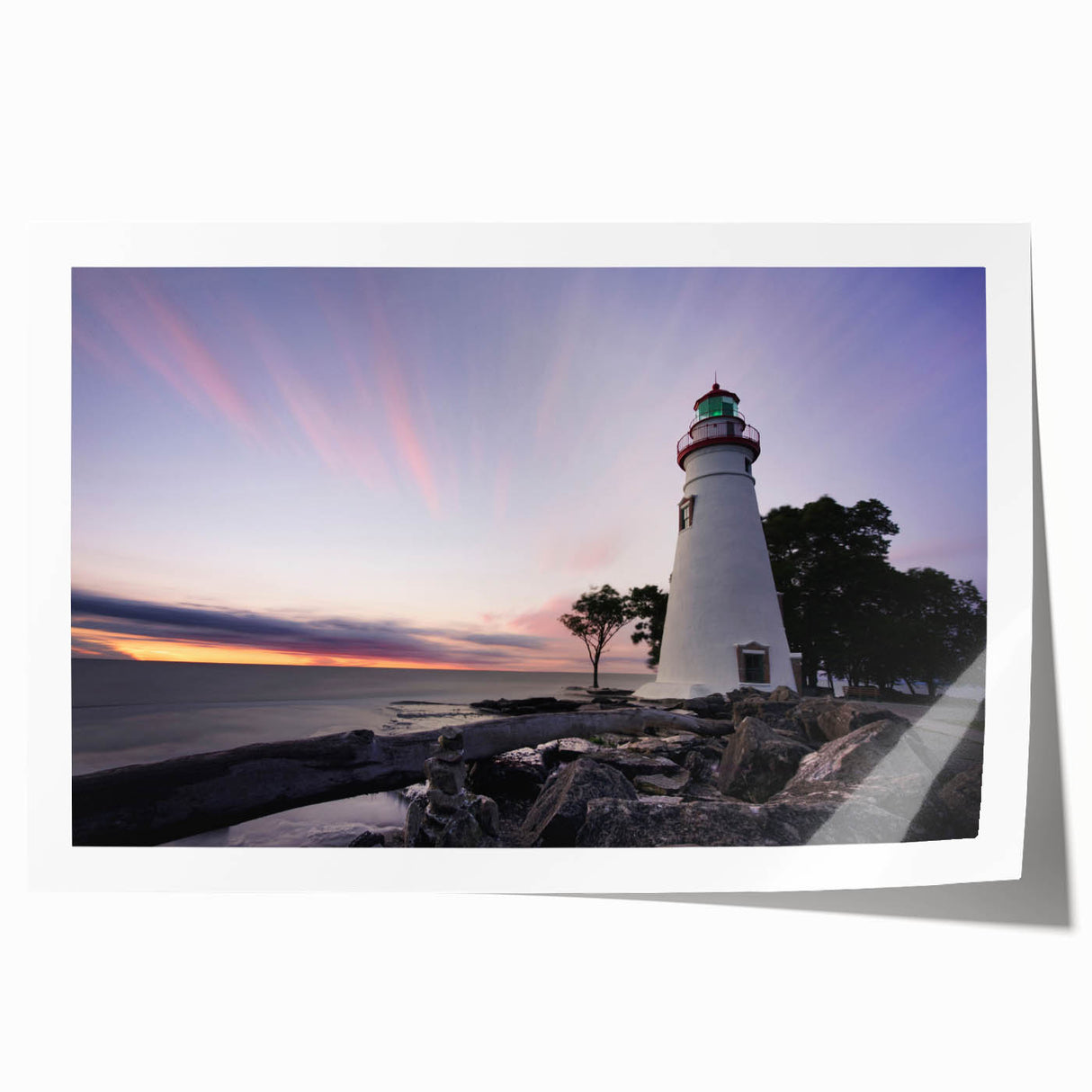 Extra large rolled print of Nova Scotia scenery, featuring muted earth tones and floral elements.