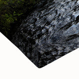 Black and white landscape art painting of Quebec scenery on large stretched canvas, suitable for bedroom wall decor.