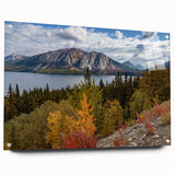 Acrylic print of a Yukon landscape in muted earth tones, ideal for bedroom or dining room decor.