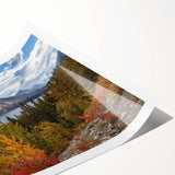 Extra large wall art featuring line art flowers, in muted earth tones on a rolled print, ideal for large living room decor.