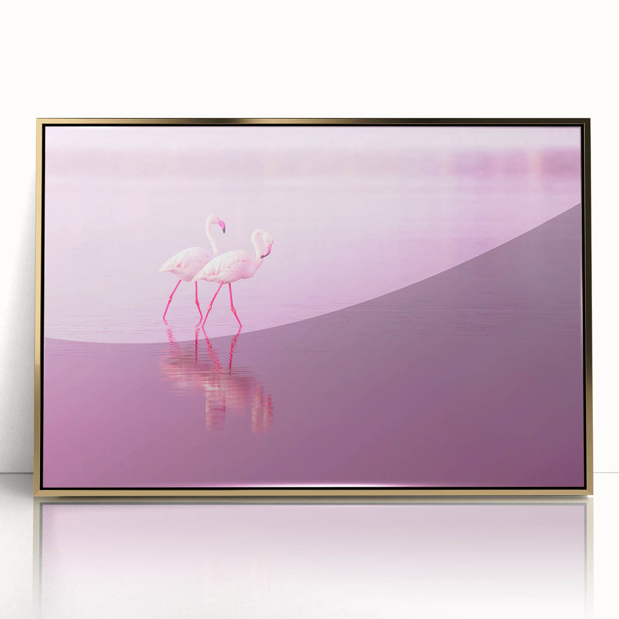 Framed acrylic print of a Caribbean beach scene in Aruba with soft blue and sandy hues, ideal for modern art wall decor.