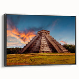 Black and white framed canvas of a vintage Belize landscape, ideal for bedroom wall decor.