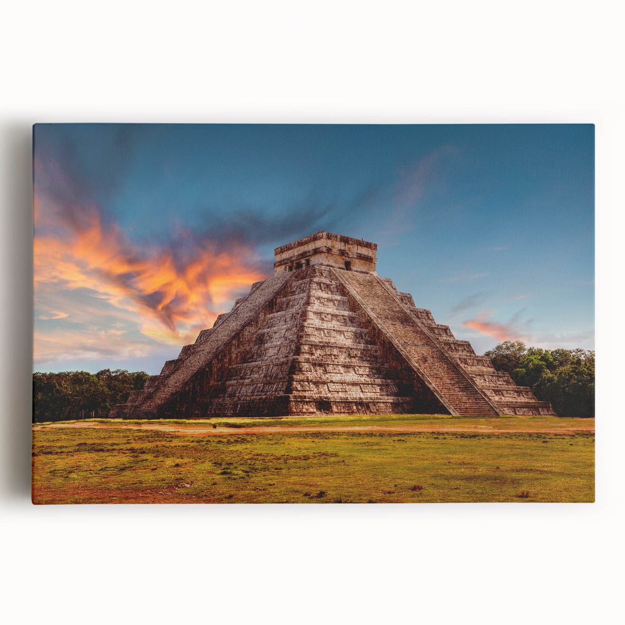 Black and white photograph of Belize scenery on stretched canvas, ideal for kitchen wall art.
