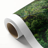 Art deco poster of a Costa Rican landscape in soft pastel colors on rolled canvas, ideal for nursery wall art.