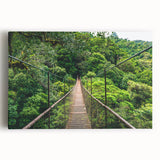 Black and white photograph of a Costa Rican landscape on stretched canvas, ideal for kitchen wall art.
