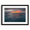 Extra large abstract art print featuring vibrant, textured colors of Central American scenery on a black framed canvas.
