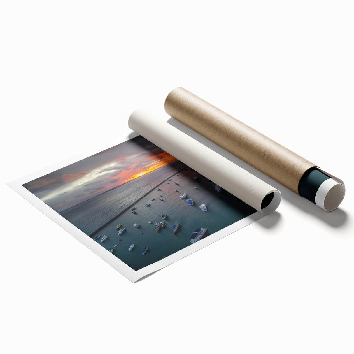 Extra large rolled print of a scenic El Salvador landscape with vibrant green hues, ideal for classy bathroom wall art.