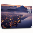 Acrylic print of a large abstract wall art depicting Central American scenery, in vibrant earth tones.