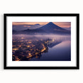 Extra large, textured abstract art print featuring vibrant, colorful scenery, framed in black, ideal for living room decor.