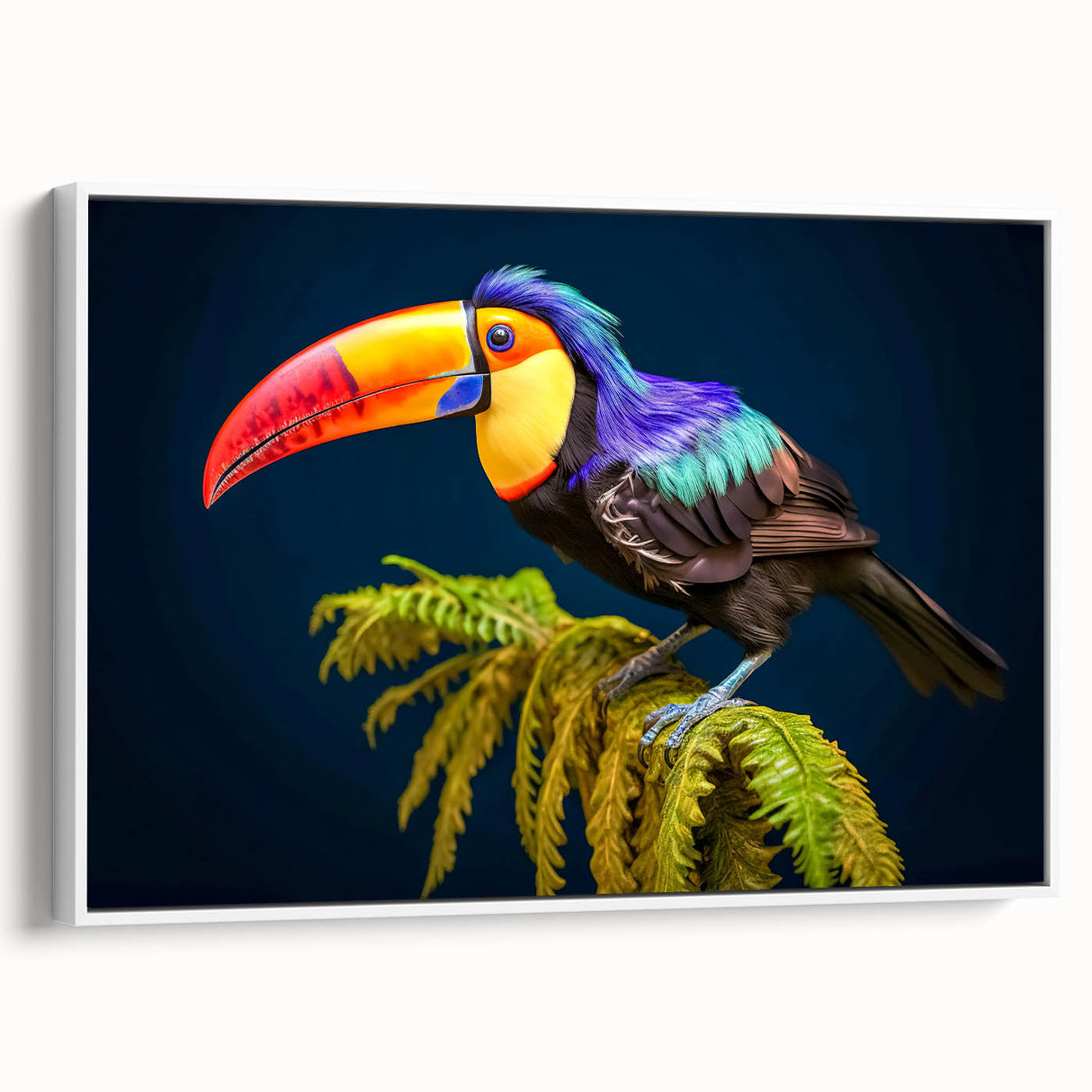 Vintage poster art of a Central American landscape, featuring vibrant colors on a framed canvas, ideal for living room decor.