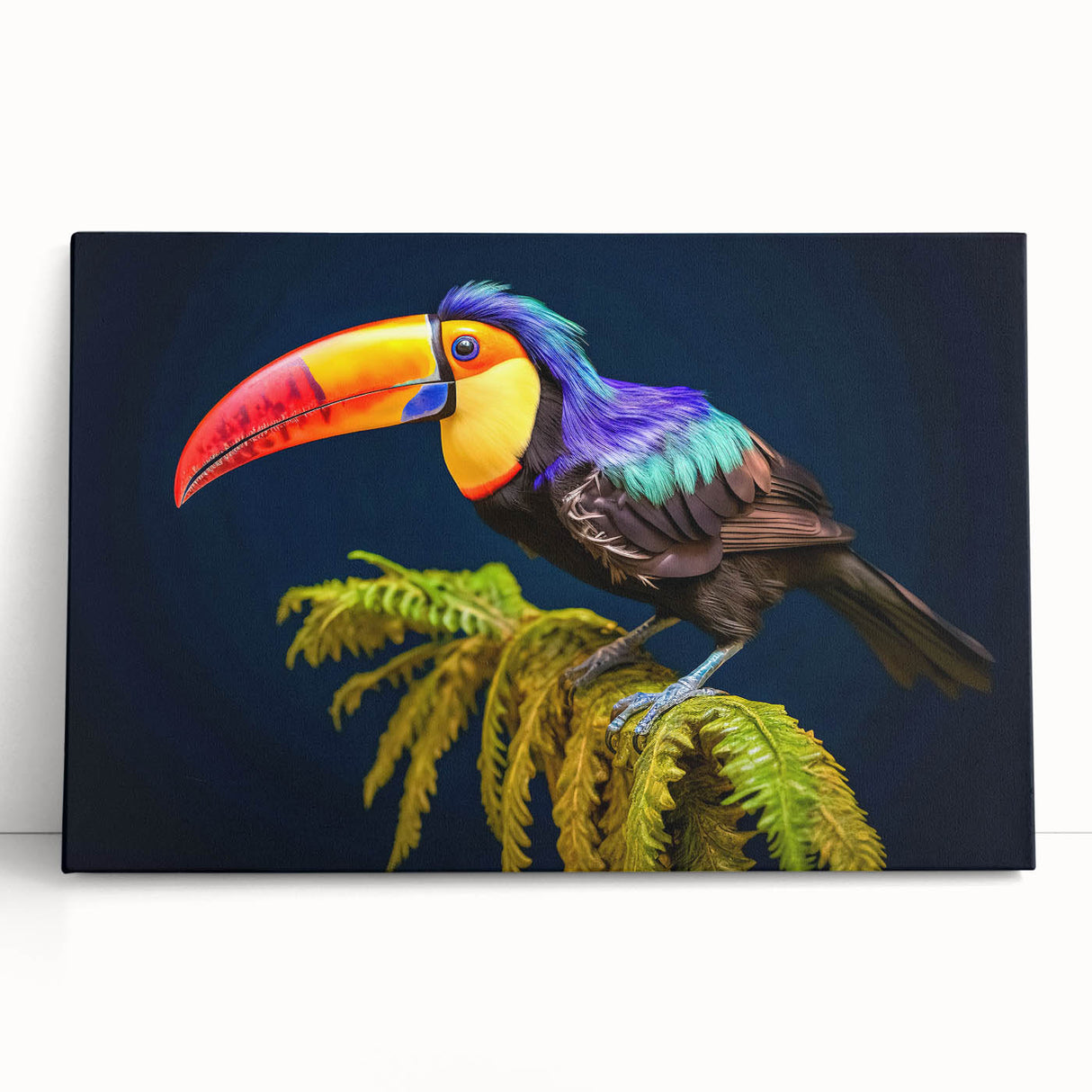 Black and white stretched canvas of Central American scenery, ideal for kitchen wall art.