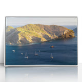 Acrylic print of a vibrant, art deco-style Nicaraguan landscape, ideal for modern nursery wall art.