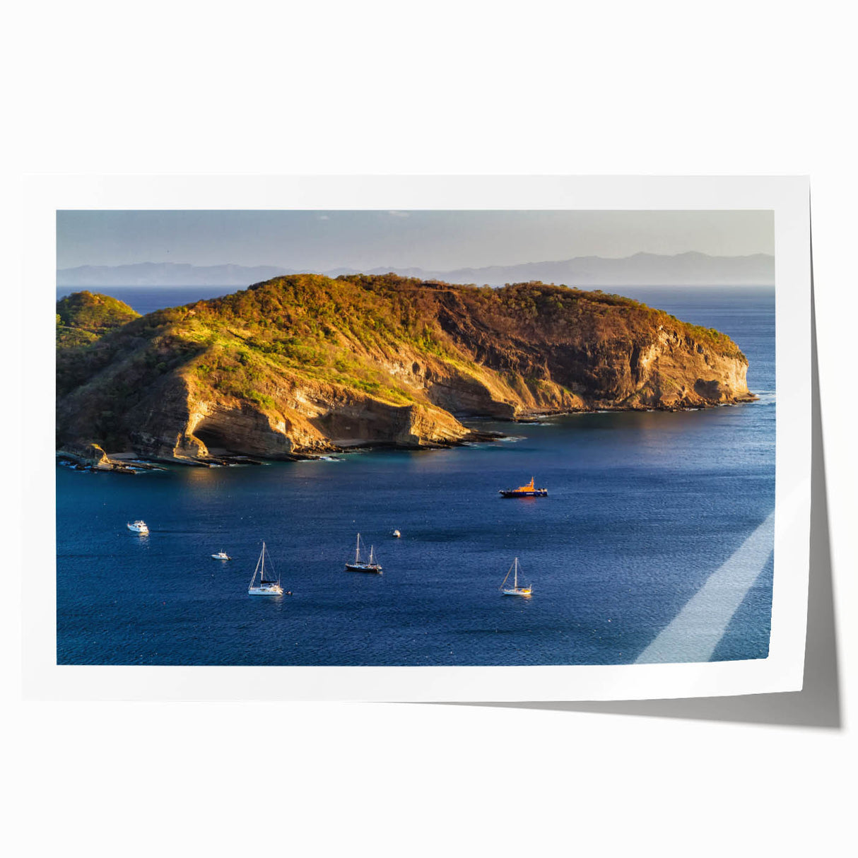 Extra large rolled print of a Nicaraguan landscape, featuring vibrant floral elements in a realistic style.