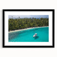 Extra large framed abstract art print depicting a vibrant, colorful Central American scenery, ideal for living room decor.