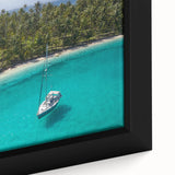 Extra large framed canvas featuring a textured, colorful abstract design on a black background, ideal for living room decor.
