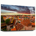 Acrylic print of a Czech Republic landscape in muted green and blue tones, suitable for bedroom or dining room decor.