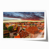 Extra large rolled print of a scenic Czech Republic landscape, with vibrant greens and blues, ideal for dining room wall art.