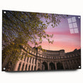 Acrylic print of a European scenery depicting Bath, England, in muted earth tones, ideal for bedroom or dining room decor.