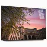 Large abstract depiction of Bath, England in muted earth tones on acrylic glass, ideal for bedroom or dining room art.
