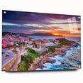 Acrylic print of a Corsican landscape with vivid blue and green tones, suitable for bedroom or dining room decor.