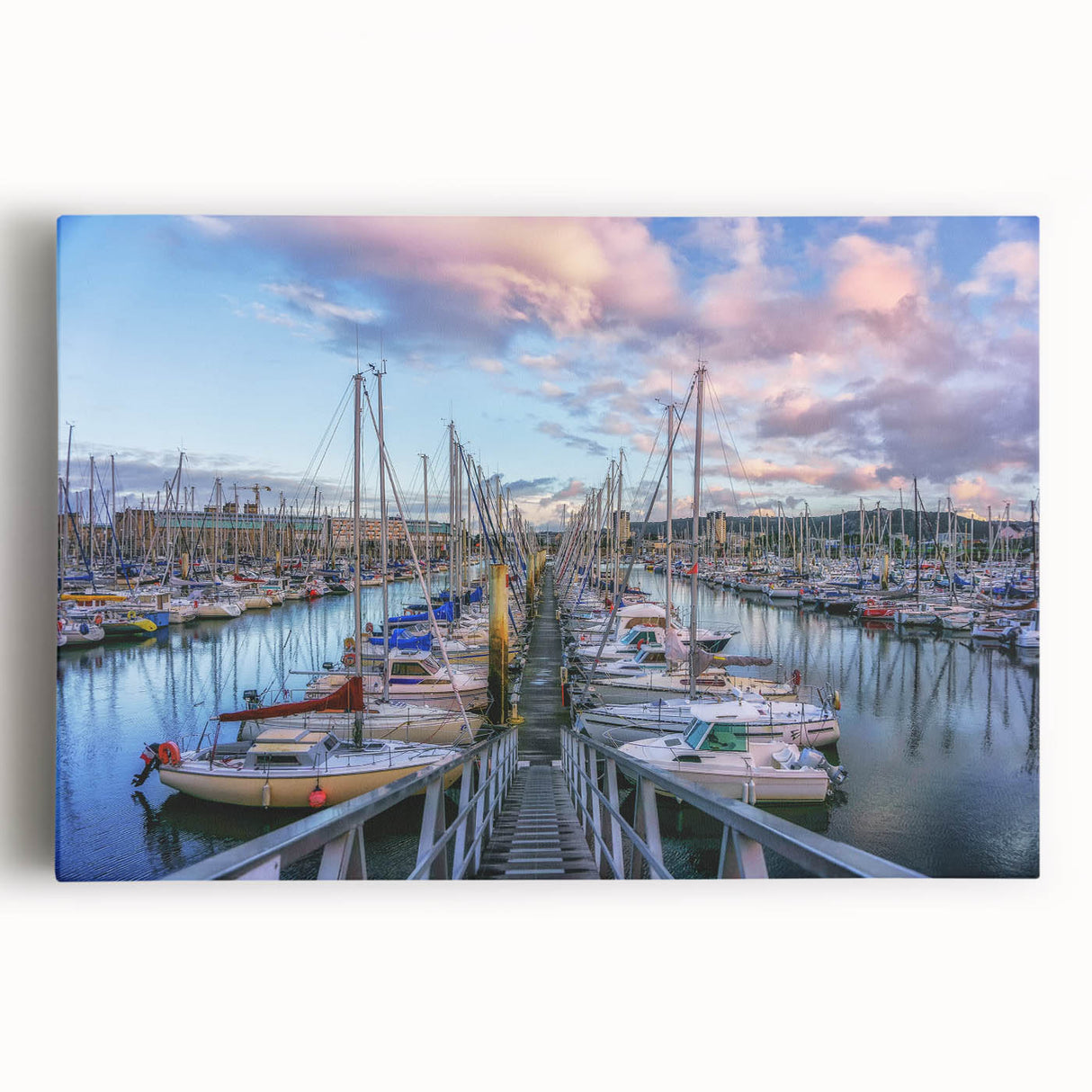 Black and white stretched canvas of Normandy, France scenery, ideal for kitchen wall art or bedroom ambiance.
