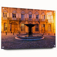Acrylic print of a Provence, France landscape in muted earth tones, ideal for dining room decor.