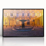 Large abstract wall art depicting a Provence landscape in muted earth tones on a framed acrylic.
