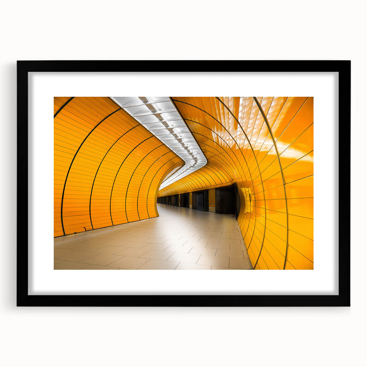 Abstract art print of Munich skyline in vibrant colors on a large textured canvas, ideal for living room decor.
