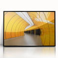 Large abstract wall art depicting a vibrant, colorful Munich cityscape on a framed acrylic, ideal for modern art wall decor.