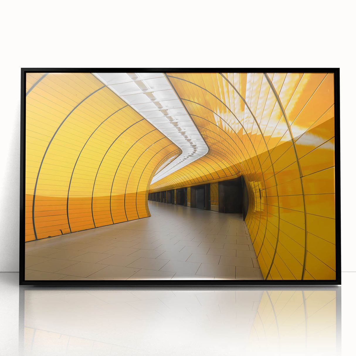 Large abstract wall art depicting a vibrant, colorful Munich cityscape on a framed acrylic, ideal for modern art wall decor.
