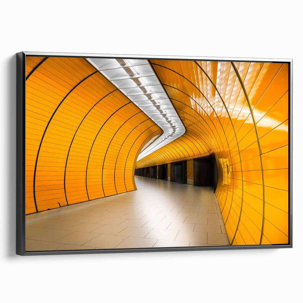 Black and white framed canvas depicting a vintage Munich landscape, ideal for bedroom wall decor.