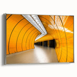 Framed canvas landscape art painting featuring a vintage Munich scene in muted black and colorful hues.