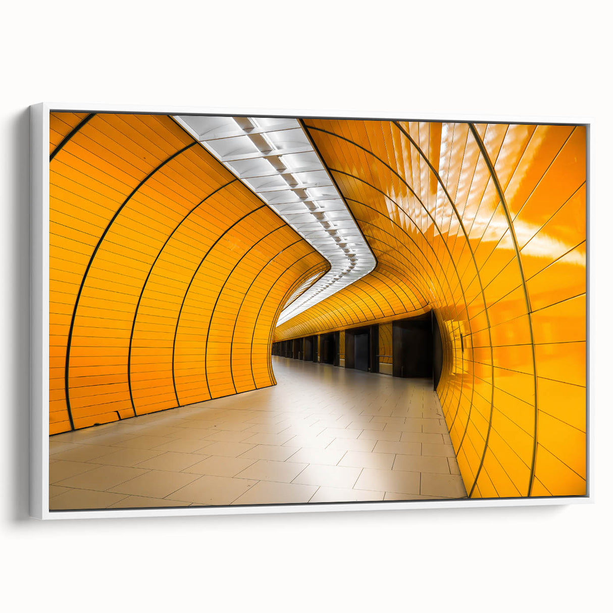 Vintage poster art of Munich scenery in vibrant colors on a large framed canvas, suitable for living room decor.