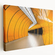 Landscape painting of Munich with muted earth tones on a large stretched canvas, suitable for kitchen wall art.