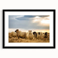 Extra large abstract art print of a colorful Icelandic landscape, textured in style on a black framed canvas.