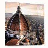 Acrylic glass print of Florence scenery in muted earth tones, ideal for bedroom or dining room art.
