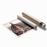 Extra large rolled print featuring a serene Florence scenery with vibrant floral elements.