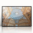 Large abstract wall art depicting Milan scenery in mid-century modernist style.