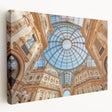 Large canvas print of Milan scenery in muted earth tones, suitable for kitchen wall art.