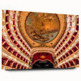 Acrylic print of Naples scenery with vibrant hues of blue and yellow, ideal for dining room decor.